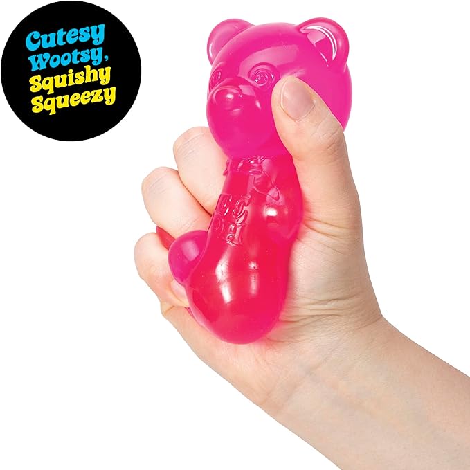 Schylling NeeDoh Gummy Bear - Sensory Fidget Toy with Jelly-Like Filling - 3.5" Tall - Colors May Vary (Pack of 1)