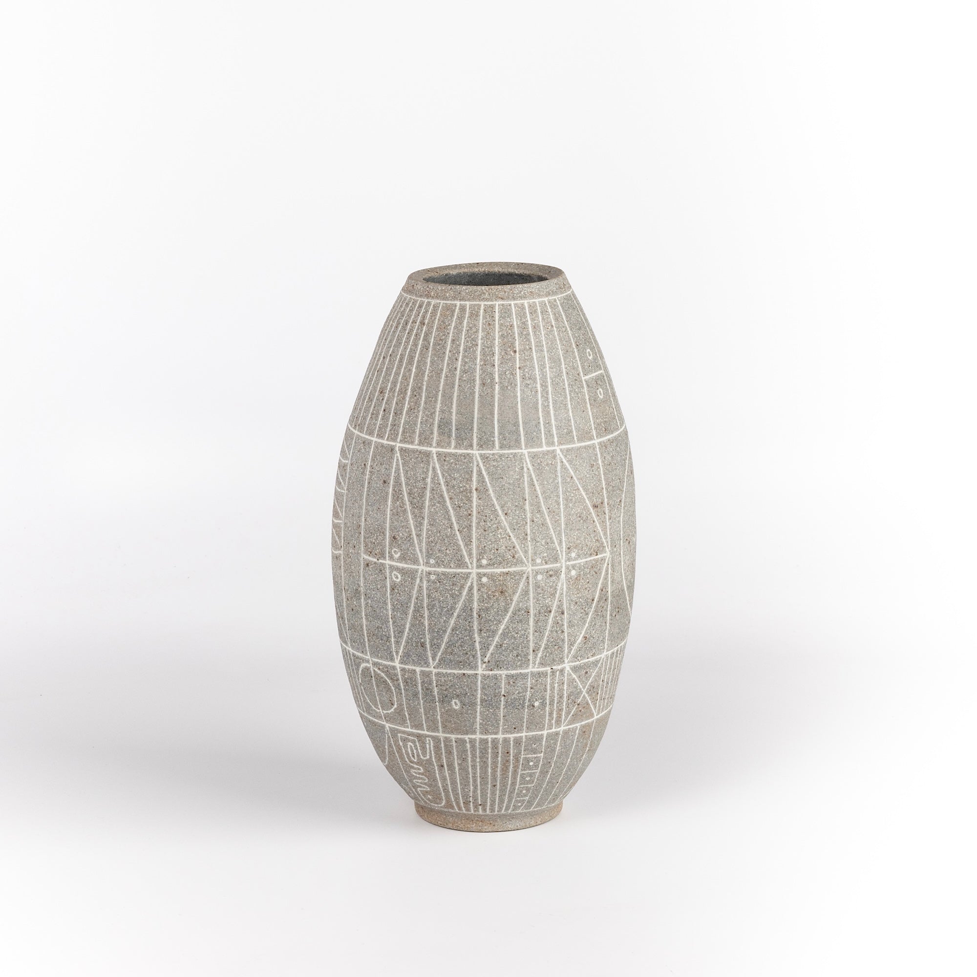 Heather Rosenman "Scribe" Series Vase in Gray