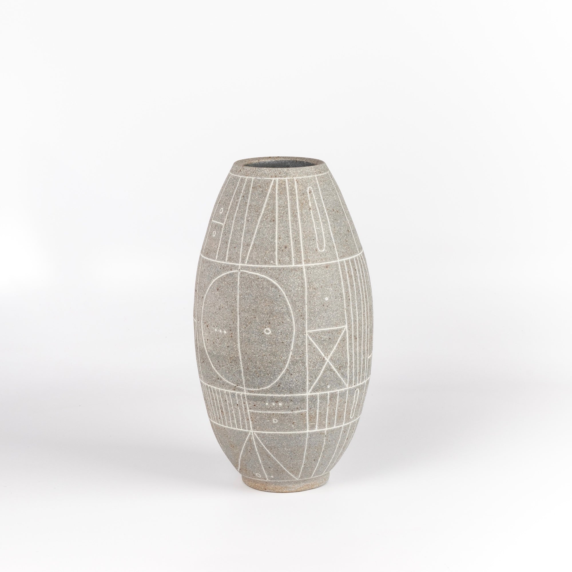 Heather Rosenman "Scribe" Series Vase in Gray